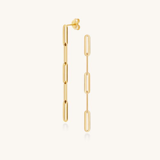Chain Link Drop Earrings | 18K Gold Plated Sterling Silver
