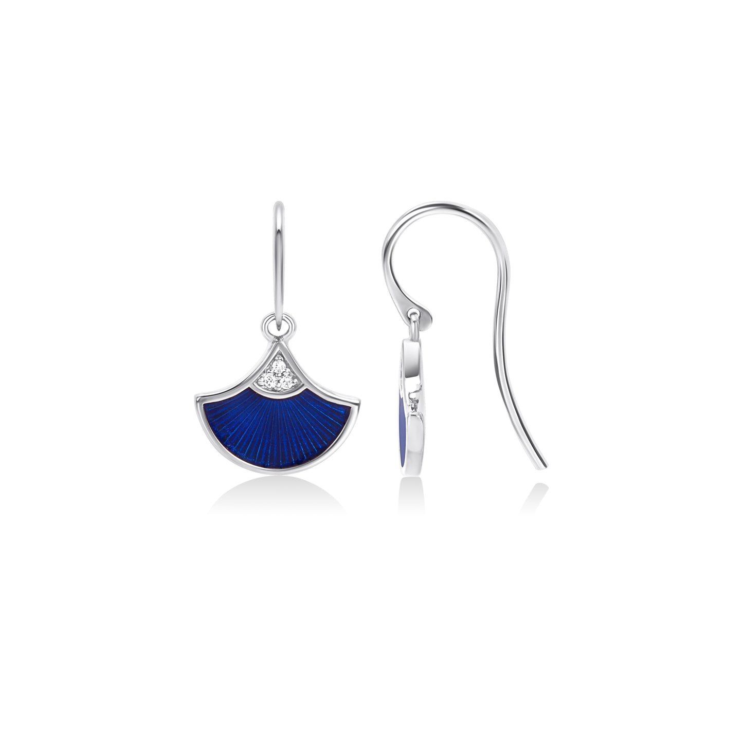Sensu Drop Earrings – 18K White Gold Plated