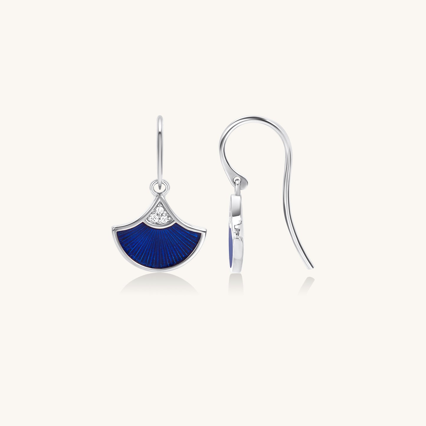 Sensu Drop Earrings – 18K White Gold Plated