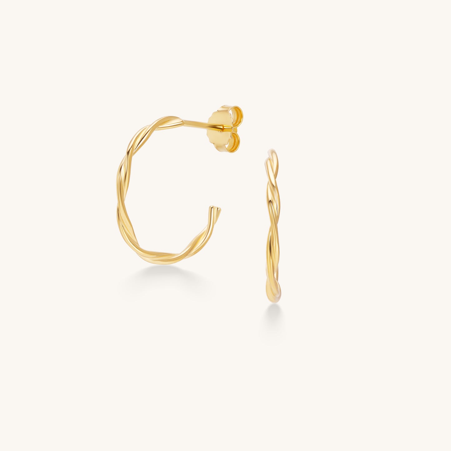 Twist Hoop Earrings | 18K Gold Plated Sterling Silver