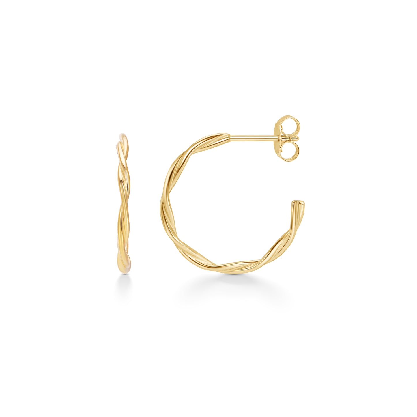 Twist Hoop Earrings | 18K Gold Plated Sterling Silver