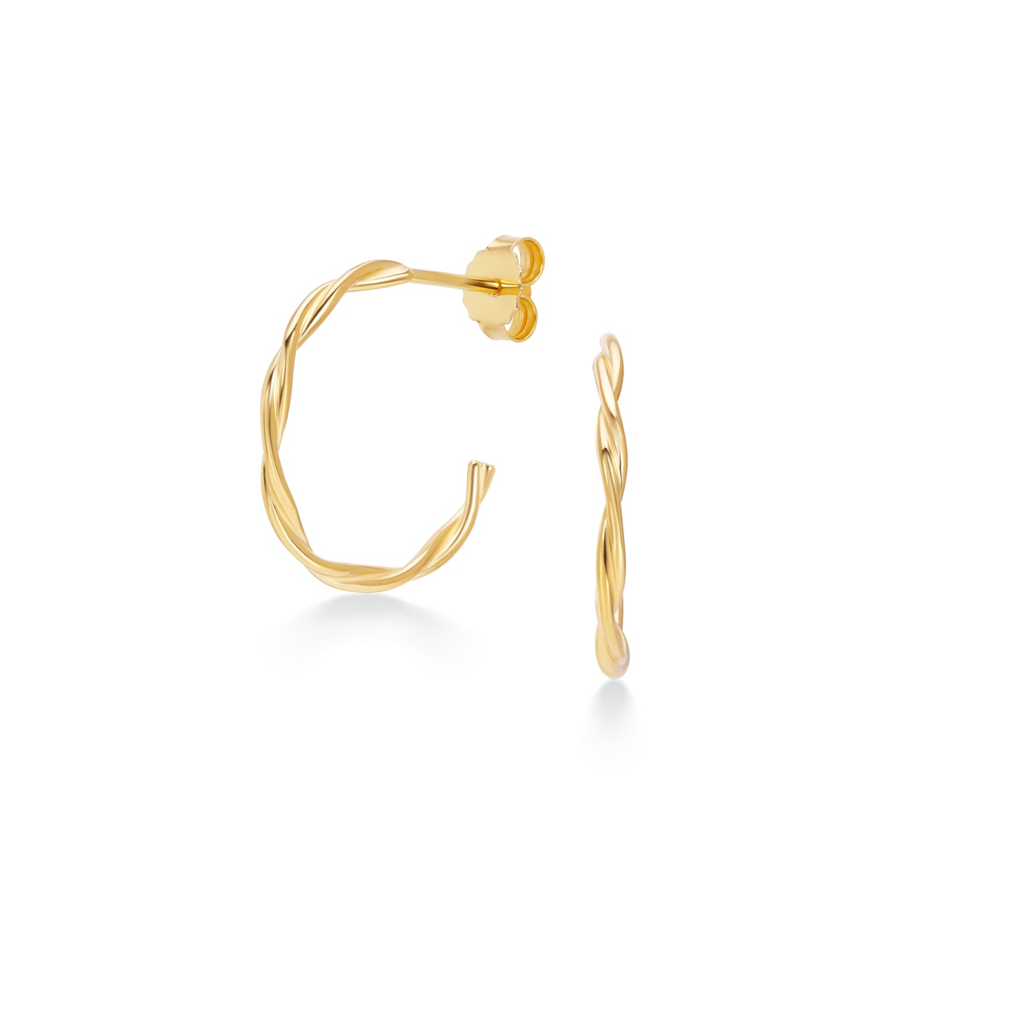 Twist Hoop Earrings | 18K Gold Plated Sterling Silver