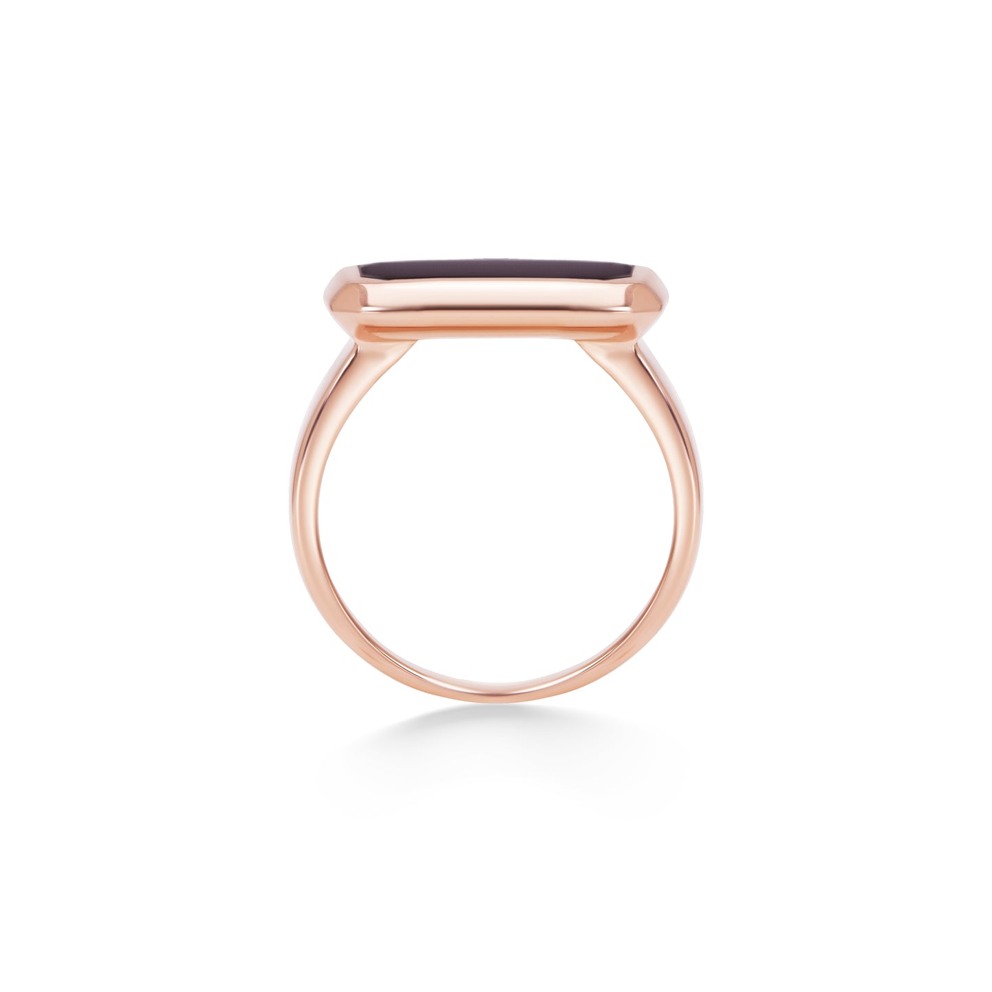 Octagon Onyx Ring – Rose Gold