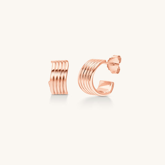 Linéa Mini Hoops – Rose Gold