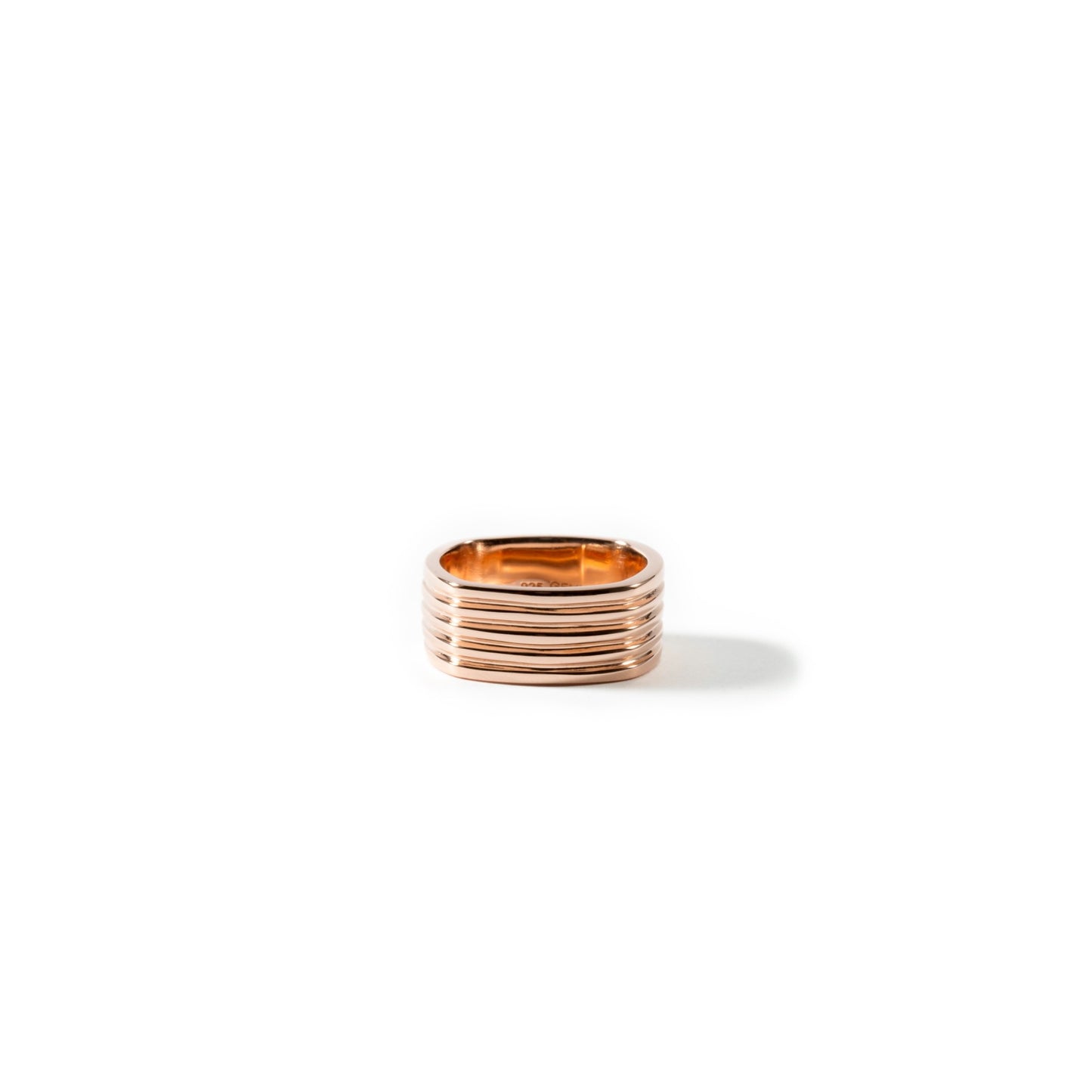 Echo Square Ring – 18K Rose Gold Plated